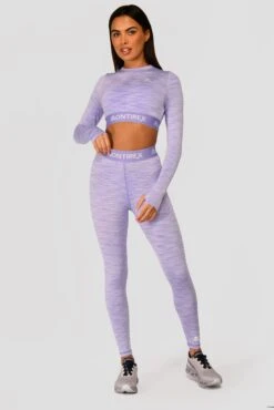 Trail Icon Long Sleeve Crop Top - Lilac Multi -Montirex Sale Store TRAILICONLSCROP LILACBLOOM MAGNOLIA PEARLYHEATHER AMETHYST front