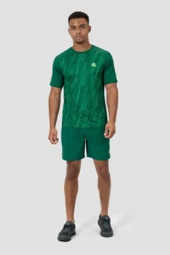 Vigour Print T-Shirt - Sherwood/Neon Green -Montirex Sale Store VIGOUR SHIRT GREEN 3