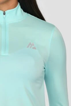 Women's Vital 1/4 Zip - Arctic Blue -Montirex Sale Store VITAL 1 4 ZIP ARCTIC BLUE logo detail