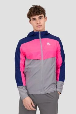 Breeze 2.0 Windbreaker - Marine Blue/Neon Pink/Platinum Grey